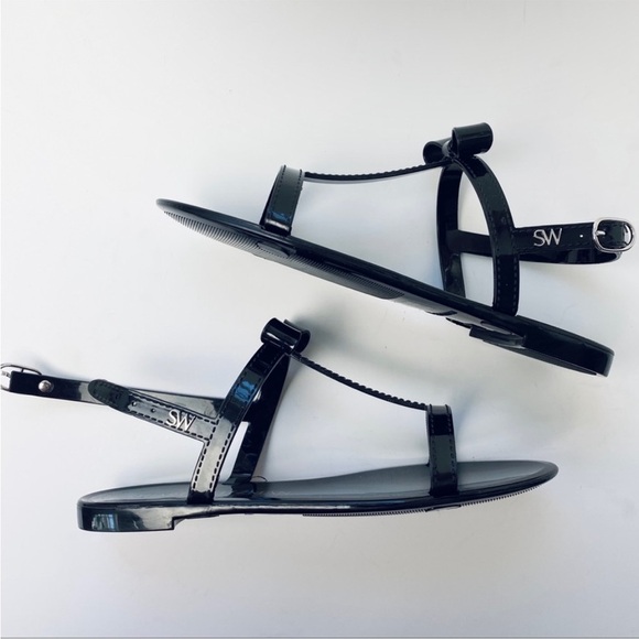 Stuart Weitzman jelly bow T-strap sandals - Picture 2 of 4